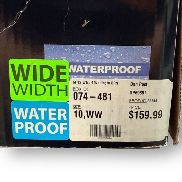Dan Post Albuquerque Brown Leather Waterproof Pull on Boots Men's size 10 EW - Picture 10 of 12